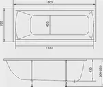 Акриловая ванна Marka One Modern 01мод1870 180x70 4604613352745