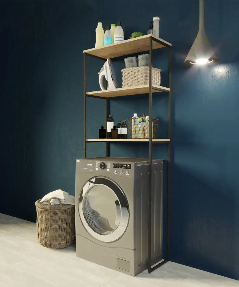 Шкаф для ванной 1Marka Grunge Loft над стир. машиной 170х65 Дуб вотан (Ц0000005440)