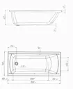 Ванна акриловая Marka One Modern 155x70 белая 01мод15570