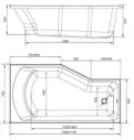 Ванна 1Marka Marka One Convey 170x75 без гидромассажа акрил правосторонняя