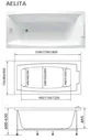 Ванна акриловая Marka One AELITA 170x90 белая 01аэ1790