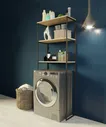 Шкаф для ванной 1Marka Grunge Loft над стир. машиной 170х65 Дуб вотан (Ц0000005440)