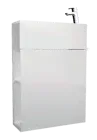 Тумба с умывальником 1 MARKA STRETTO 50П 500x750x210мм, подвесная, 1 дверца, белый глянец