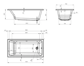 Ванна акриловая Marka One AELITA 170x90 01аэ1790