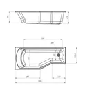 Акриловая ванна Marka One Convey 170x75 L 01кон1775л