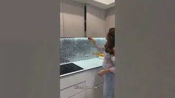 😍Восторг! Современная кухня с зеркальным фартуком! Все продумано до мелочей без дизайнера