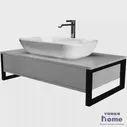 Тумба с раковиной 1Marka Grunge Loft 100, бетон светлый