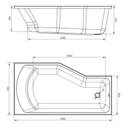 Акриловая ванна 1Marka One Convey 150х75 L