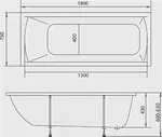 Ванна акриловая Marka One MODERN 180x75 01мод1875