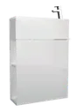 Тумба с умывальником 1 MARKA STRETTO 50П 500x750x210мм, подвесная, 1 дверца, белый глянец